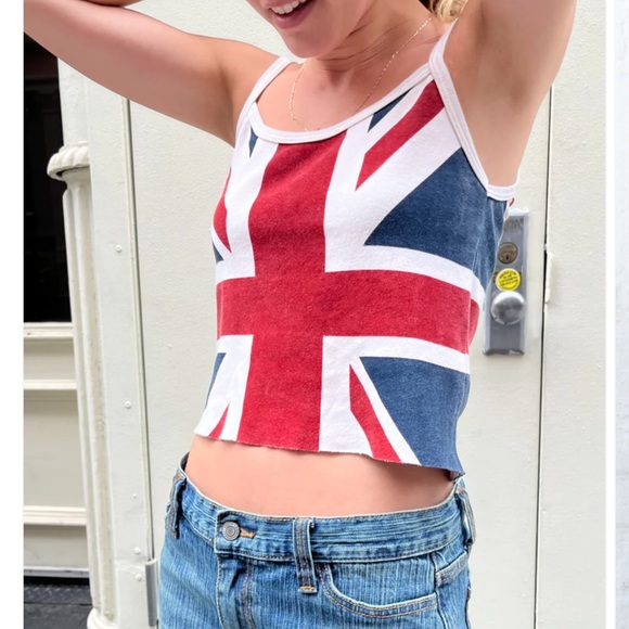 Brandy Melville SKYLAR UNION JACK English FLAG TANK - Picture 1 of 5